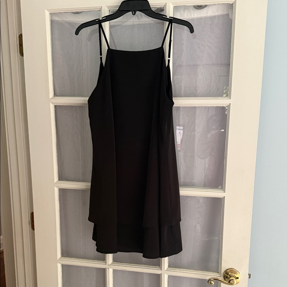 Elegant Black Sleeveless Mini Dress